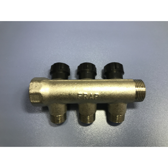 Коллектор регулируемый FRAP на 3 контура 3/4"x1/2" FM F404.3