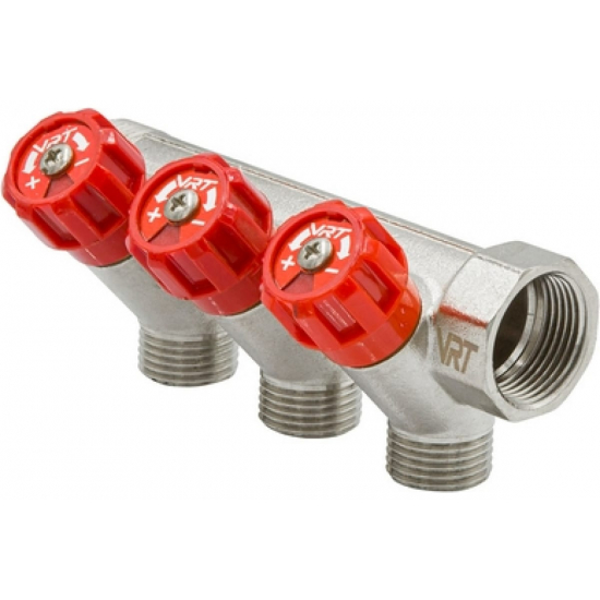 Коллектор регулируемый VRT на 3 контура 3/4"x1/2" 524077