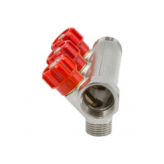 Коллектор регулируемый VRT на 3 контура 3/4"x1/2" 524077