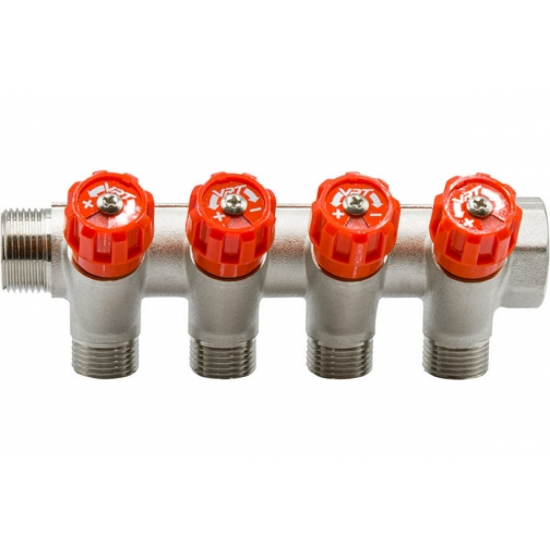 Коллектор регулируемый VRT на 4 контура 3/4"x1/2" 524078