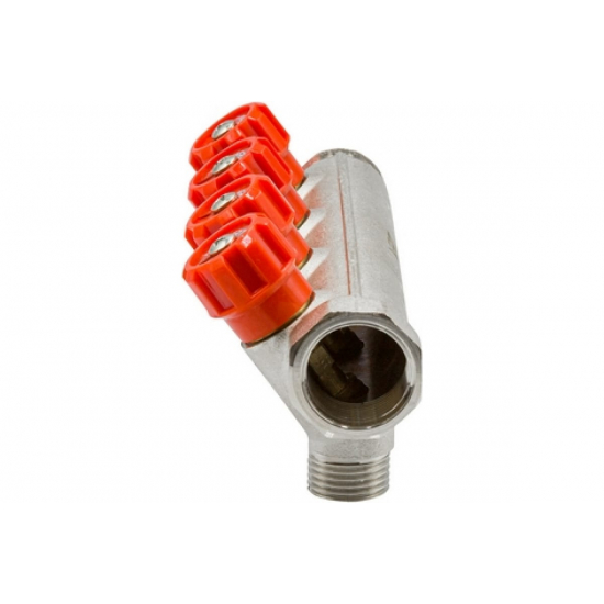 Коллектор регулируемый VRT на 4 контура 3/4"x1/2" 524078