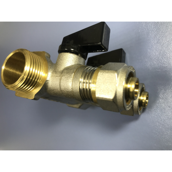 Коллектор с кранами FRAP на 2 контура 3/4"x16 FM F401.2