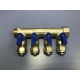 Коллектор с кранами FRAP на 4 контура 3/4"x16 FM F401.4