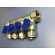 Коллектор с кранами FRAP на 4 контура 3/4"x16 FM F401.4