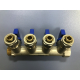 Коллектор с кранами FRAP на 4 контура 3/4"x16 FM F401.4