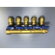 Коллектор с кранами FRAP на 5 контуров 3/4"x16 FM F401.5