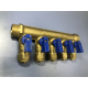 Коллектор с кранами FRAP на 5 контуров 3/4"x16 FM F401.5