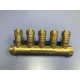 Коллектор с кранами FRAP на 5 контуров 3/4"x16 FM F401.5