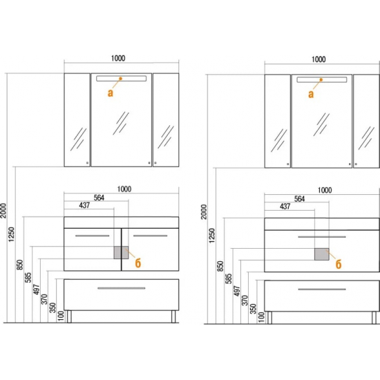 Комод АКАВАТОН Мадрид 100 белый