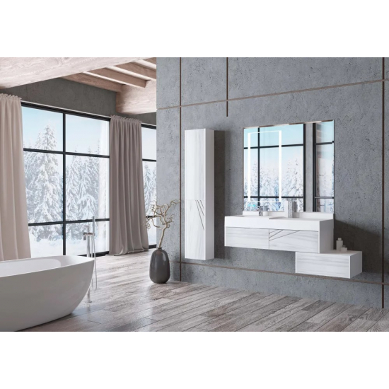 Комод АКАВАТОН Сакура 60 ольха наварра, белая