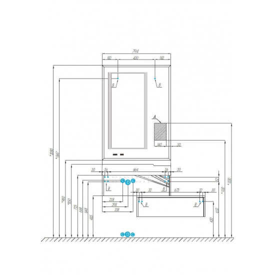 Комод АКАВАТОН Сакура 60 ольха наварра, белая