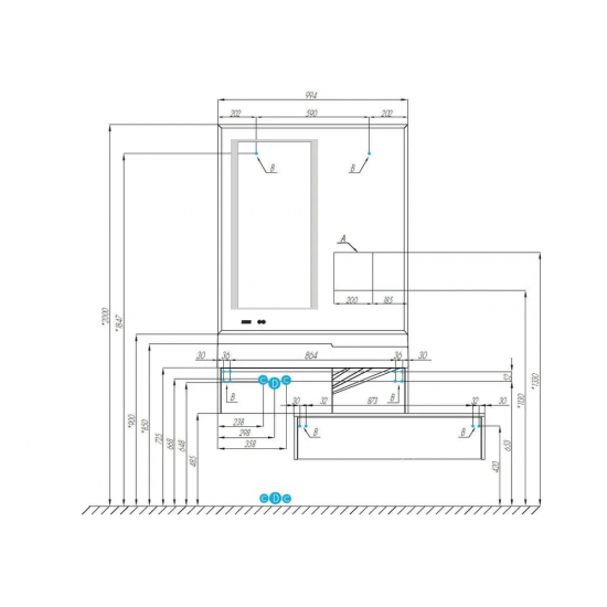 Комод АКАВАТОН Сакура 80 ольха наварра, белая