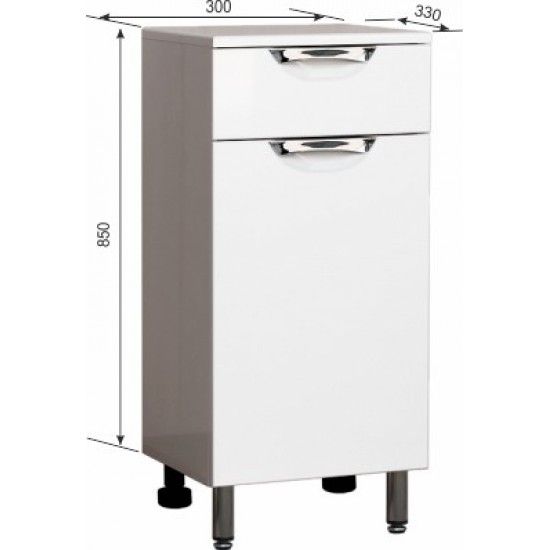 Комод AURA Люкс 30 полка, правый