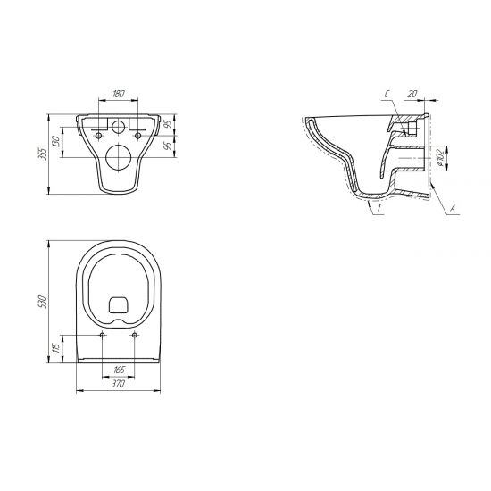 Комплект CERSANIT A64439 City CO DPL EO Slim инсталляция VECTOR + Pilot кнопка стекло белая