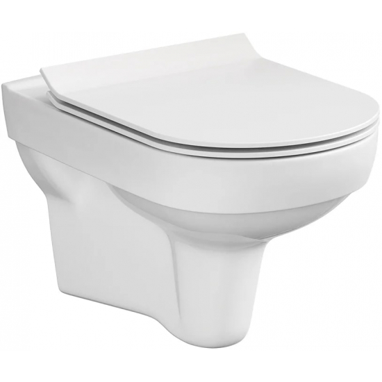 Комплект CERSANIT City New Clean On унитаз + инсталляция + стеклянная кнопка смыва