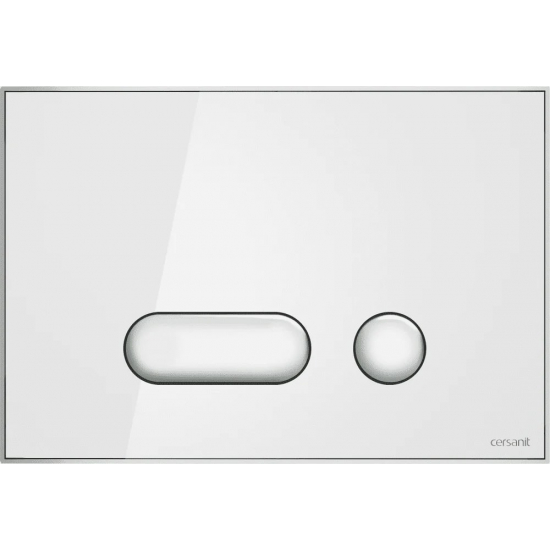 Комплект CERSANIT City New Clean On унитаз + инсталляция + стеклянная кнопка смыва