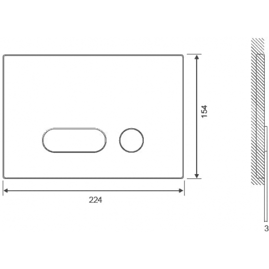 Комплект CERSANIT City New Clean On унитаз + инсталляция + стеклянная кнопка смыва