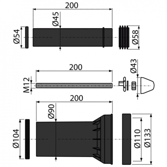 Комплект для подвесного унитаза AlcaPlast M900