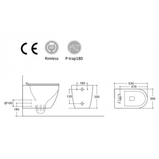 Комплект инсталляции HOLLER MQ100 (3 в 1), унитаз HOLLER WALL, клавиша Holler GPE хром