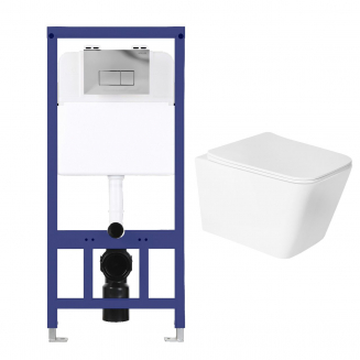 Комплект инсталляции HOLLER MQ102 (3 в 1), унитаз HOLLER COMO Торнадо, клавиша Holler GPV хром