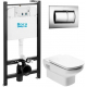 Комплект ROCA Pack Dama Senso 893104090 инсталляция, унитаз подвесной, крышка микролифт, кнопка 