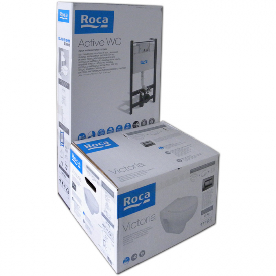 Комплект ROCA Victoria ПЭК 893100000 инсталляция, унитаз подвесной, сиденье, кнопка