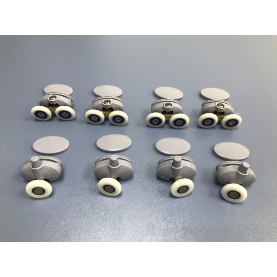 Комплект роликов для душевой кабины (4 двойных + 4 одинарных) крепление через 2 отверстия Р2-23ОЭ