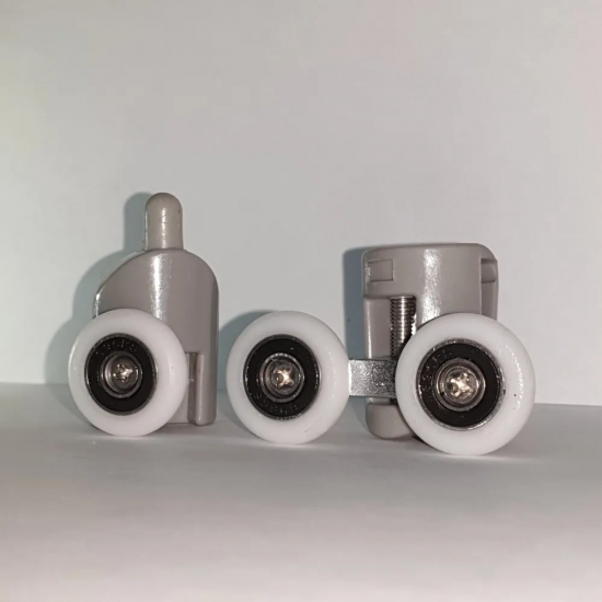 Комплект роликов для душевой кабины (4 двойных + 4 одинарных) с кнопкой №2-21-С