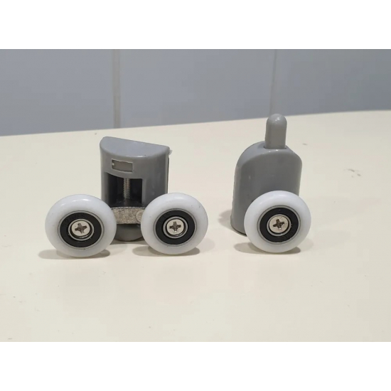 Комплект роликов для душевой кабины (4 двойных + 4 одинарных) с кнопкой №2-22-С