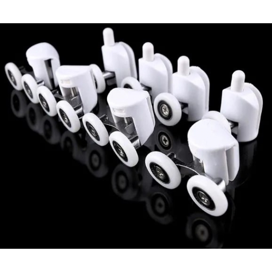 Комплект роликов для душевой кабины (4 двойных + 4 одинарных) с кнопкой №2-23-B