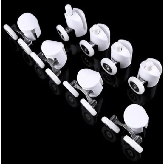 Комплект роликов для душевой кабины (4 двойных + 4 одинарных) с кнопкой №2-23-B