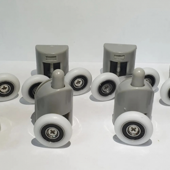 Комплект роликов для душевой кабины (4 двойных + 4 одинарных) с кнопкой №2-25-С