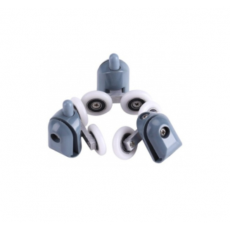 Комплект роликов для душевой кабины двойных (8 шт) с кнопкой №2-23