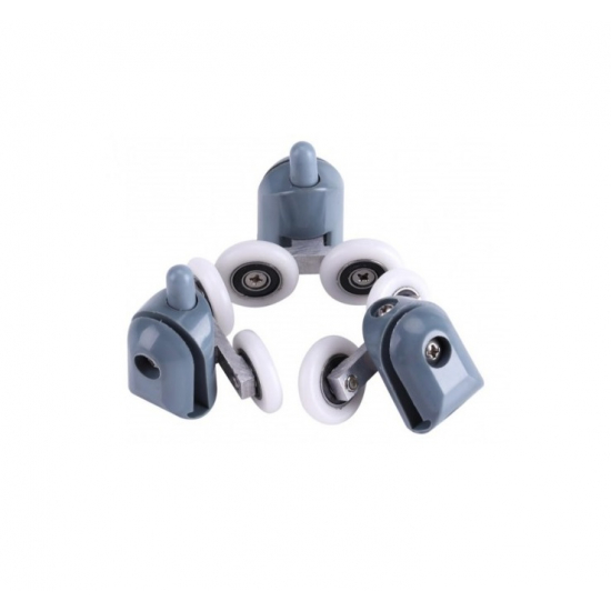 Комплект роликов для душевой кабины двойных (8 шт) с кнопкой №2-23