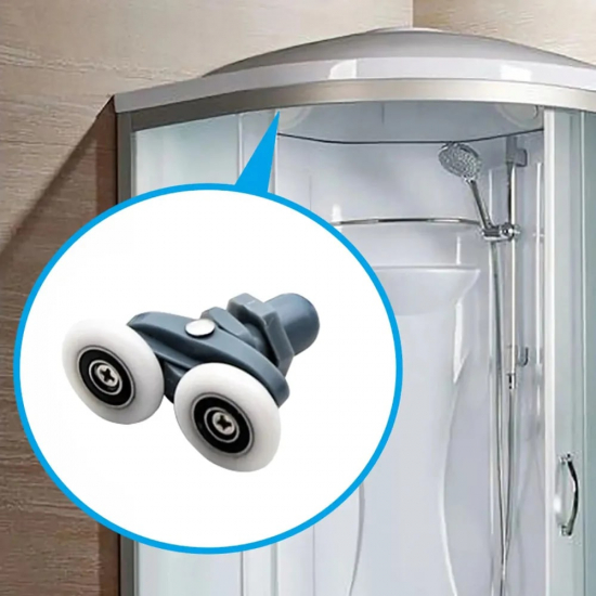 Комплект роликов для душевой кабины двойных с эксцентриком (8 шт) №2-26-Э