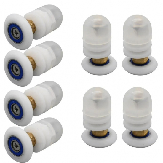 Комплект роликов для душевой кабины одинарных (8 шт) №1-25-Б