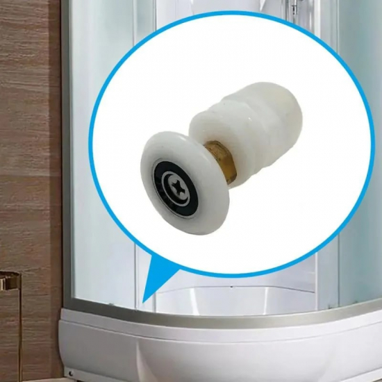 Комплект роликов для душевой кабины одинарных (8 шт) №1-25-Э-Б с эксцентриком