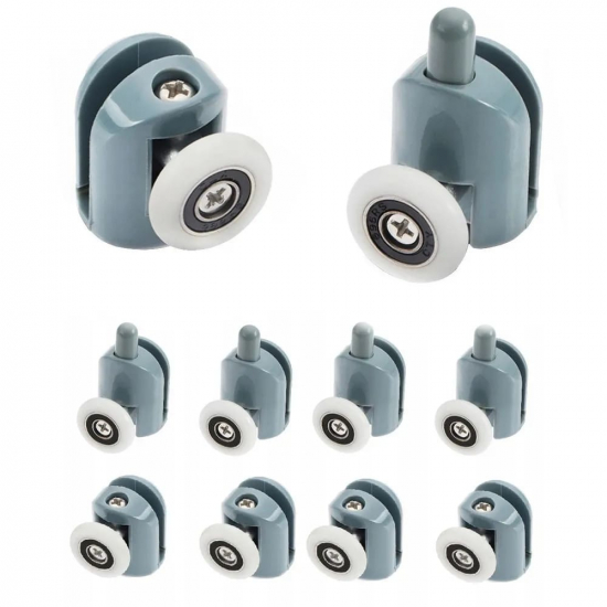 Комплект роликов для душевой кабины одинарных (8шт) с кнопкой №1-25-С