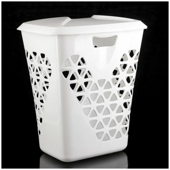 Корзина для белья IDEA Венеция 60 литров белая 