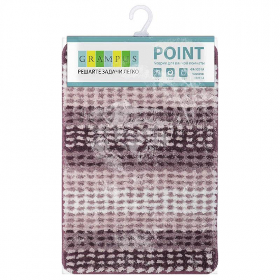 Коврик для ванной GRAMPUS GR-5201А 40х60 POINT (кремовый) 