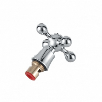 Кран букса POTATO P010 резба 1/2 керамика с маховиком крест, 1 штука