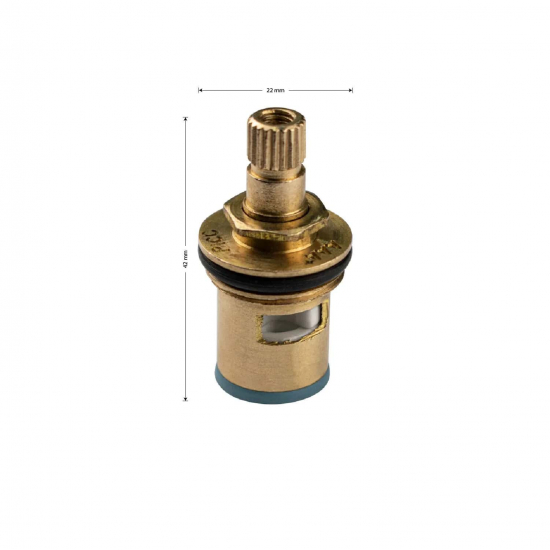 Кран букса САНАКС 00076 металлокерамика 1/2 под круглую ручку латунная, 20 шлицов