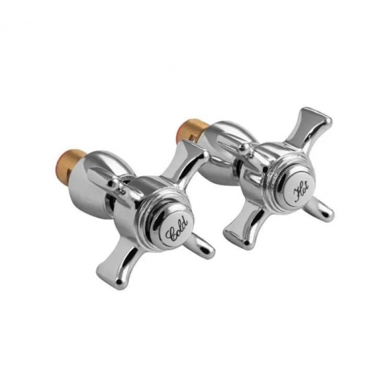 Кран букса САНАКС 5005 резба 1/2 керамика с маховиком крест, пара 2 штуки в блистере