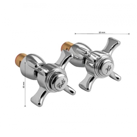 Кран букса САНАКС 5005 резба 1/2 керамика с маховиком крест, пара 2 штуки в блистере