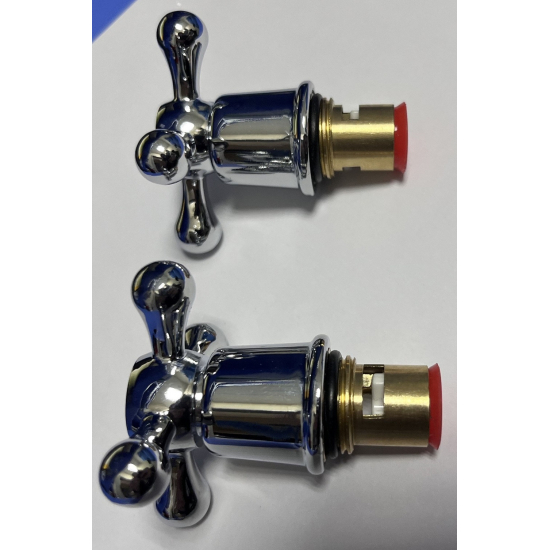 Кран букса VARTE VT-9704 резьба 1/2 керамика с маховиком крест, 2 штуки