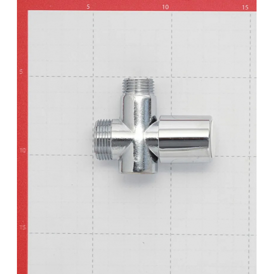 Кран шаровый 3-проходной ITAP 1/2"x3/4"x1/2"  г-ш-ш для стиральной машинки 255