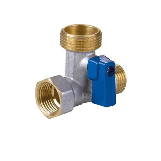 Кран шаровый 3-проходной VIEIR 1/2"x3/4"x1/2"  г-ш-ш для стиральной машинки, VER343