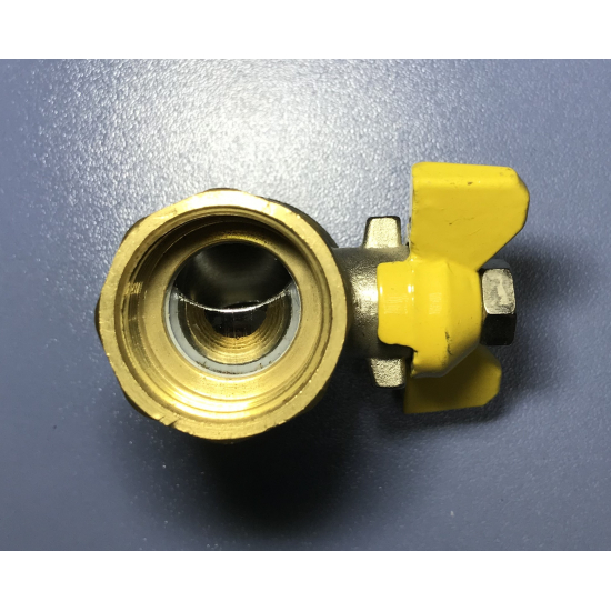 Кран шаровый газ ASTEK 3/4" вн-вн бабочка  