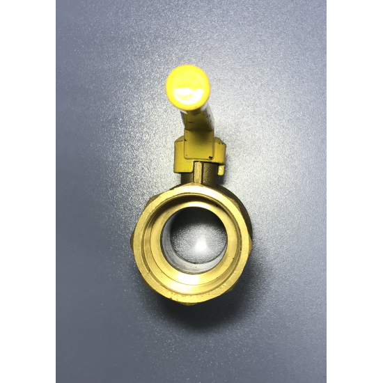 Кран шаровый газ БАЗ 1 1/4" вн-вн рычаг 11Б27п Ду32 А10  PN40 БАЗ.А10.0.32.40