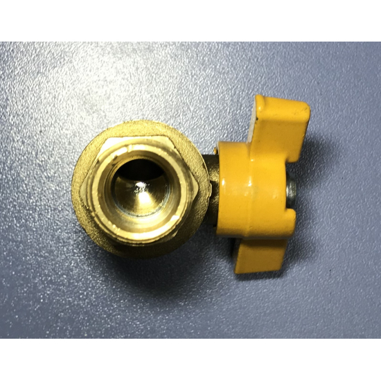 Кран шаровый газ БАЗ 1/2" вн-нар бабочка 11Б27п1 Ду15  PN40 БАЗ.А11.1.15.40